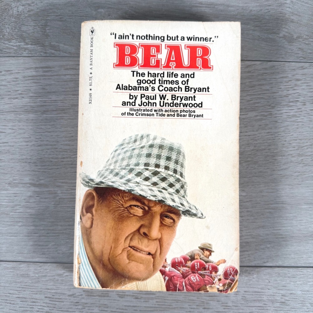 Bear Bryant Signed Book Alabama Coach Autobiography Multi-Signed 1975 USA